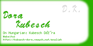 dora kubesch business card